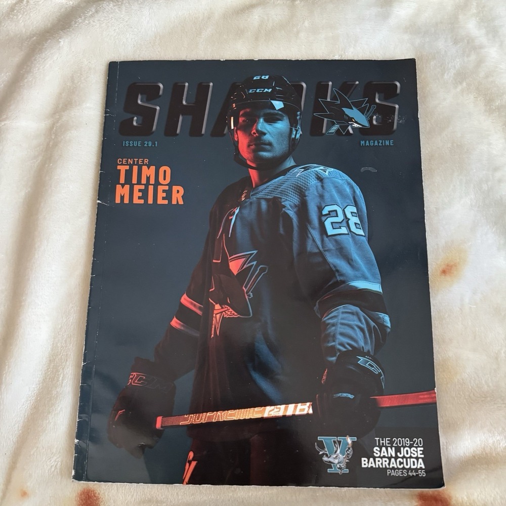 2019-2020 NHL Program Magazine Timo Meier Cover